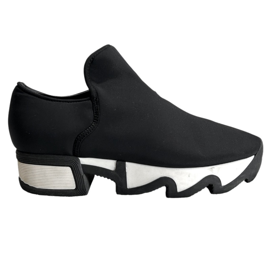 IRI NYC WES Black Outline Low Top Sneaker Slip On Neoprene Vegan Women’s